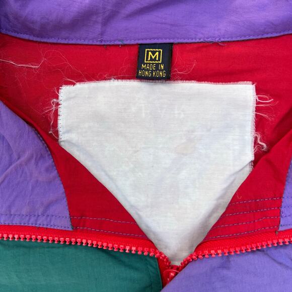 Vintage Woodstock Country Club Golf Windbreaker Anorak Pullover Jacket 90s Teal - Picture 3 of 12